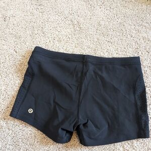 Lululemon black spandex shorts, size 4, great used condition